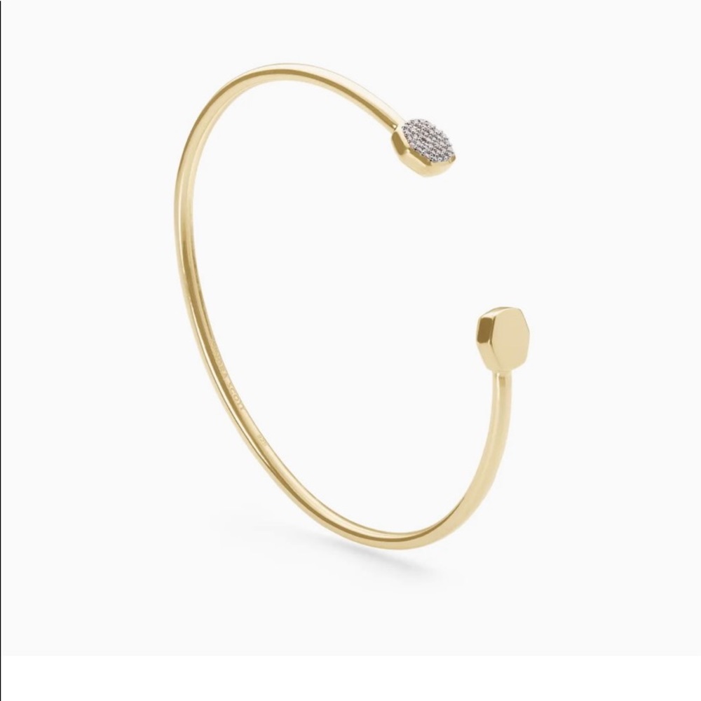 Kendra Scott - Davis 18k Gold Vermeil Cuff Bracelet in White Diamond